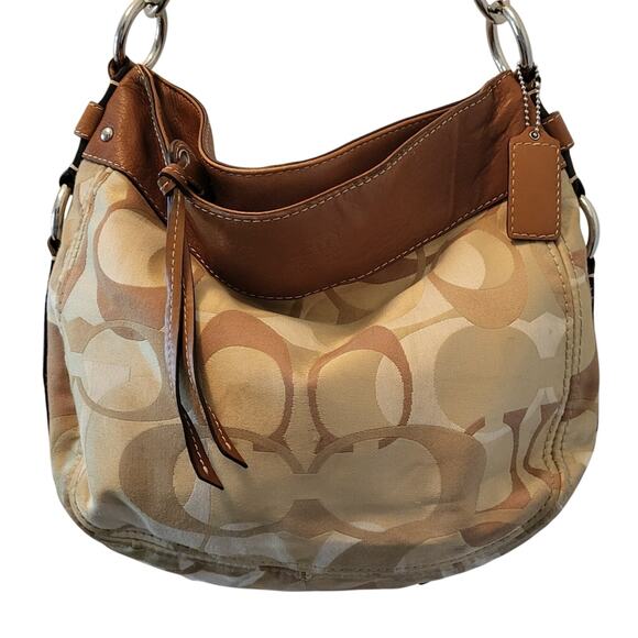 Coach Zoe Hobo Bag Tan Brown Leather M0967-F14711 EUC Vintage Y2K